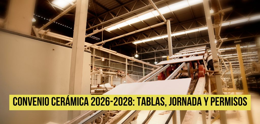 Convenio cerámica 2026-2028: tablas, jornada y permisos