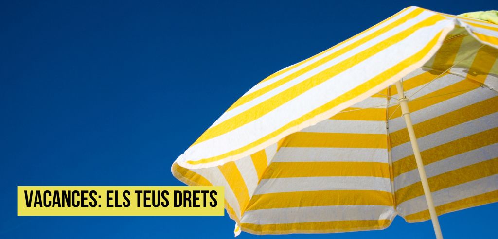 Sombrilla a la platja, il·lustració de la guia sobre drets de vacances laborals